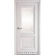 Двери Имидж Новый Стиль белый матовый (Premium) стекло с рисунком р2 + молдинг
