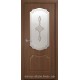 Двери Вензель Новый Стиль золотая ольха (ПВХ DeLuxe) стекло с рисунком Р1