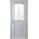 Двери Овал Новый Стиль ясень new (ПВХ DeLuxe) стекло с рисунком Р1