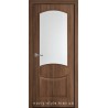 Двери Донна Новый Стиль золотая ольха (ПВХ DeLuxe) стекло с рисунком Р1