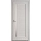 Двери Грета Новый Стиль серая патина (ПВХ DeLuxe) с матовым стеклом