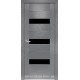 Двери Вена Новый Стиль X-серый (Orni-X) с черным стеклом