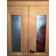 Фото двойных дверей Имидж Новый Стиль белый матовый стекло с рисунком