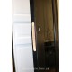 Двери шпон Глазго 70 см венге негро со стеклом черный триплекс и рисунком
