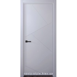 Двери белые стильные Диагональ в интерьере