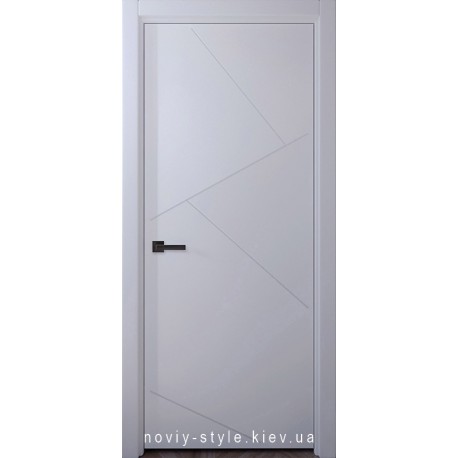 Двери белые стильные Диагональ в интерьере