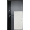 Вхідні двері Марсель сірий + чорний композит / біле дерево Редфорт вуличні