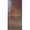 Вхідні двері Блейд коричневий (RAL 8017) / дуб бронзовий (ПВХ-02) Редфорт вуличні