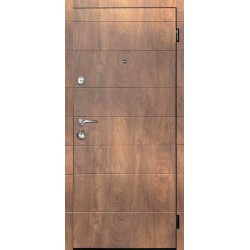 Двері вхідні Artiz Еко-1 спил дерева коньячний