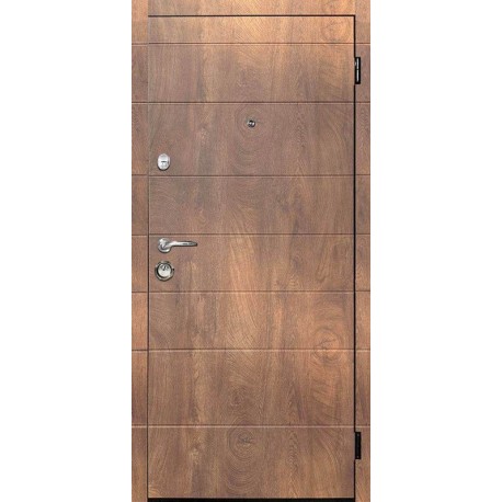 Двері вхідні Artiz Еко-1 спил дерева коньячний