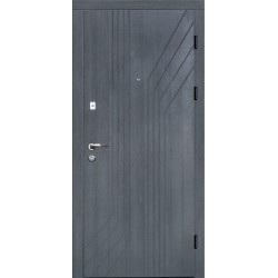 Двері вхідні Artiz ПЛ-7 клен темно сірий/клен світло сірий