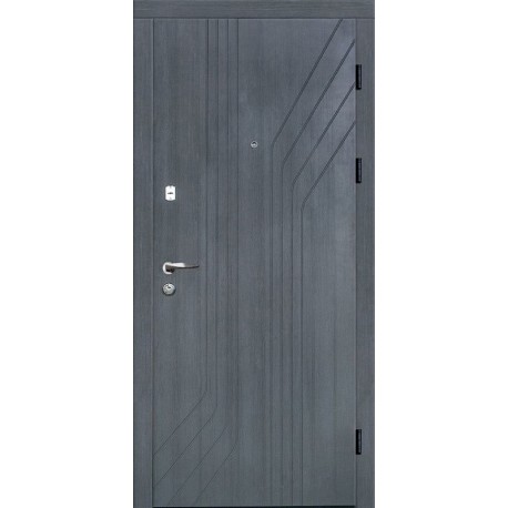 Двері вхідні Artiz ПЛ-7 клен темно сірий/клен світло сірий