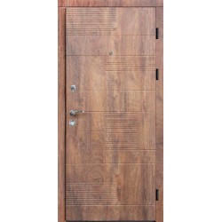 Двері вхідні Artiz ПЛ-18 спіл дерева коньячний/дуб крафт білий