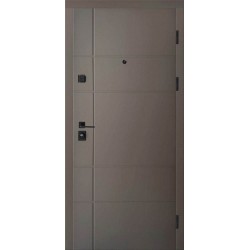 Двері вхідні Artiz ПЛ-19 темний хакі софттач/білий матовий гладкий темний хакі