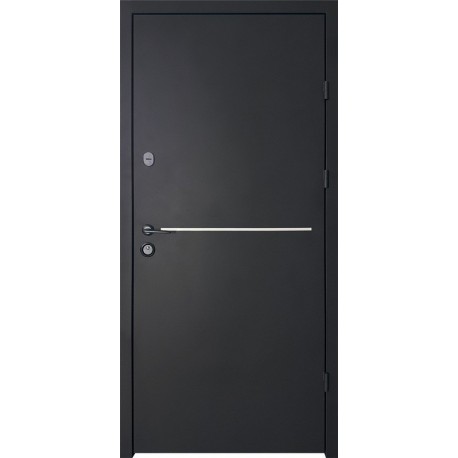 Двері вхідні City Light 1 RAL 9005 муар/астровайт RAL 9005