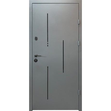 Двері вхідні City Light 3 RAL 7016 текстура/оксид світлий лайт