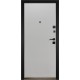 Двері вхідні City Style 3 чорна шагрень/олово супермат