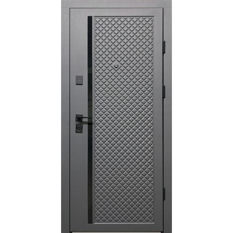 Двері вхідні City Max 1 антрацит/білий супермат