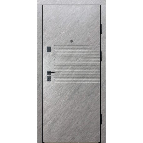 Двері вхідні City Max 3 зріз каменю/оксид білий