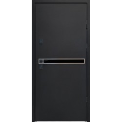 Двері вхідні City Pro 1 RAL 9005 муар/білий супермат