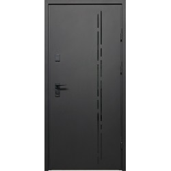 Двері вхідні City Pro 2 RAL 9005 муар/білий супермат