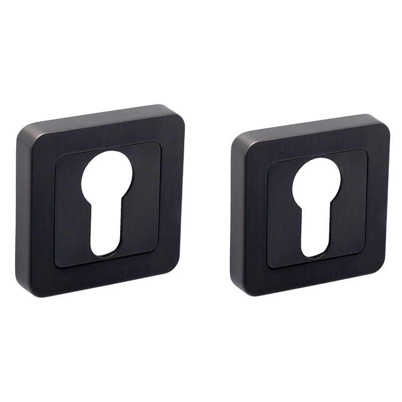 Накладка под цилиндр Safita PZ SQ MSB (матовый графит)