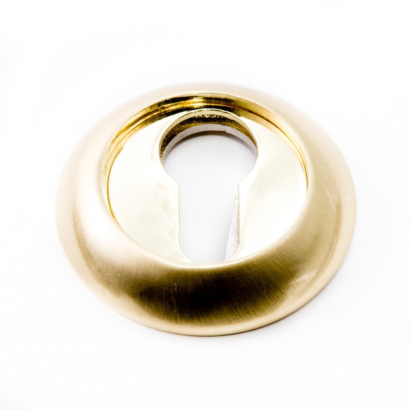 Накладка под цилиндр Safita PZ R14 SG/GP (матовое золото/золото)