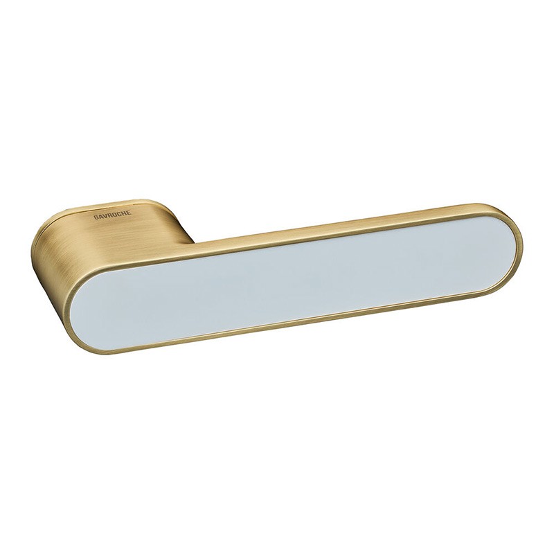 Ручки дверные Gavroche GRCLICK Cl-O1 GoldSB/White (сатиновое золото/белый)