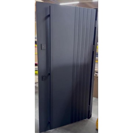 Двери входные Artiz ТР-2 RAL 7021/белый матовый