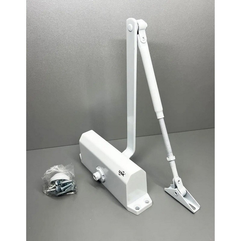 Доводчик дверной USK 702-60 кг белый