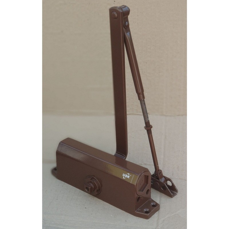 Доводчик дверной USK 704-100 кг коричневый