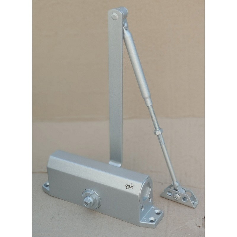 Доводчик дверной USK 704-100 кг серебро