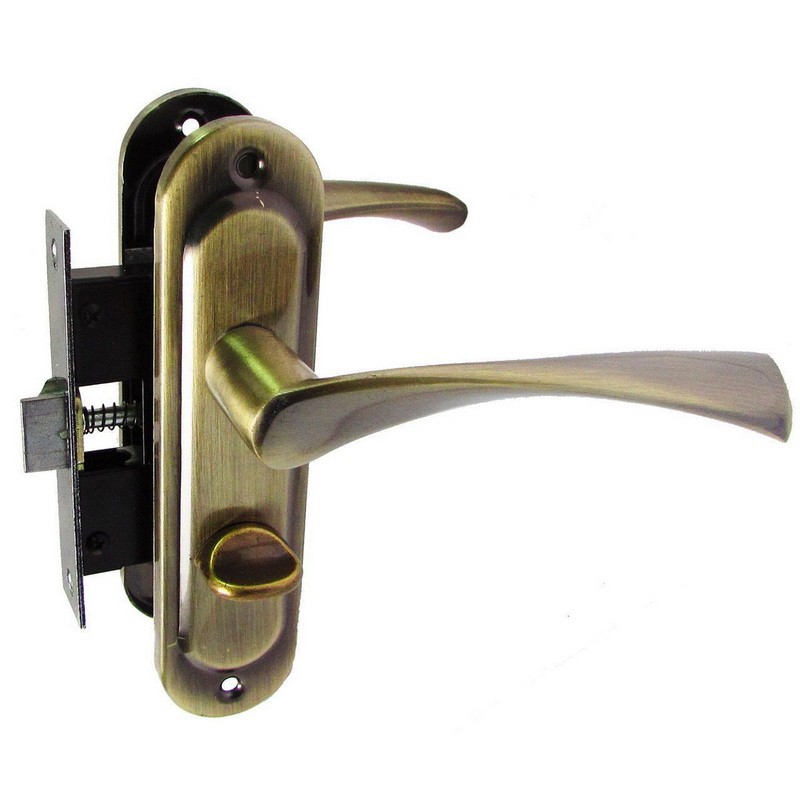 Замок с ручками А50-012 WC AB (старая бронза)