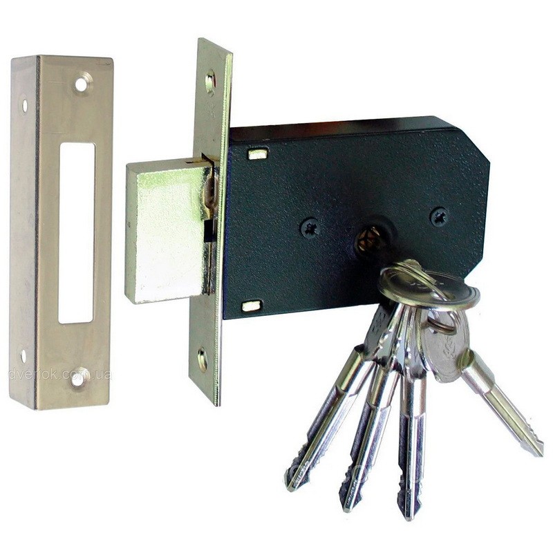 Замок врезной 45-R BN (шлифованный никель)