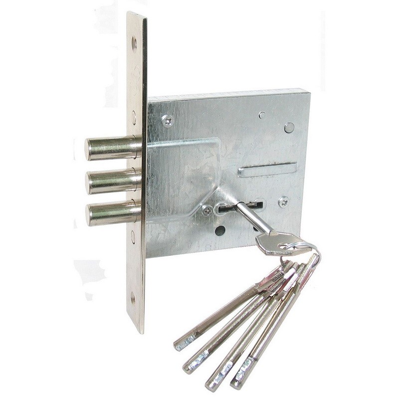 Замок SR-500 (без накладки, без планки) BN (шлифованный никель)