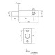 Задвижка входной двери 256 (без поворотника) BN (шлифованный никель)