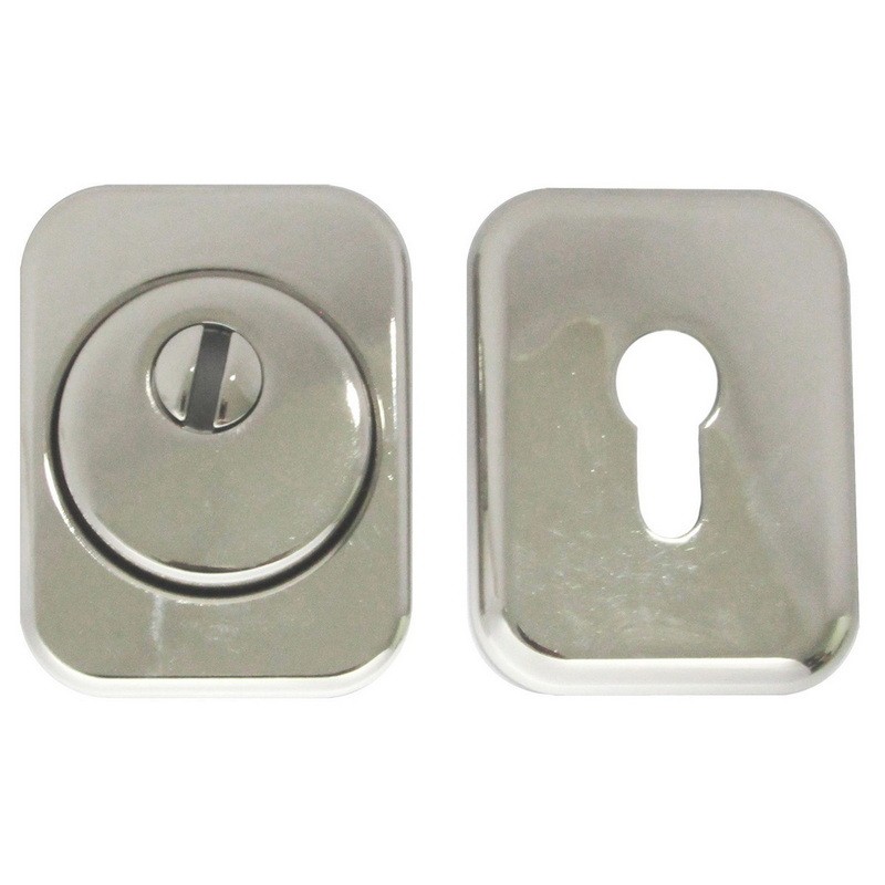 Броненакладка квадратна DP-02 10 мм NP (полірований нікель) 10 мм NP (полірований нікель)