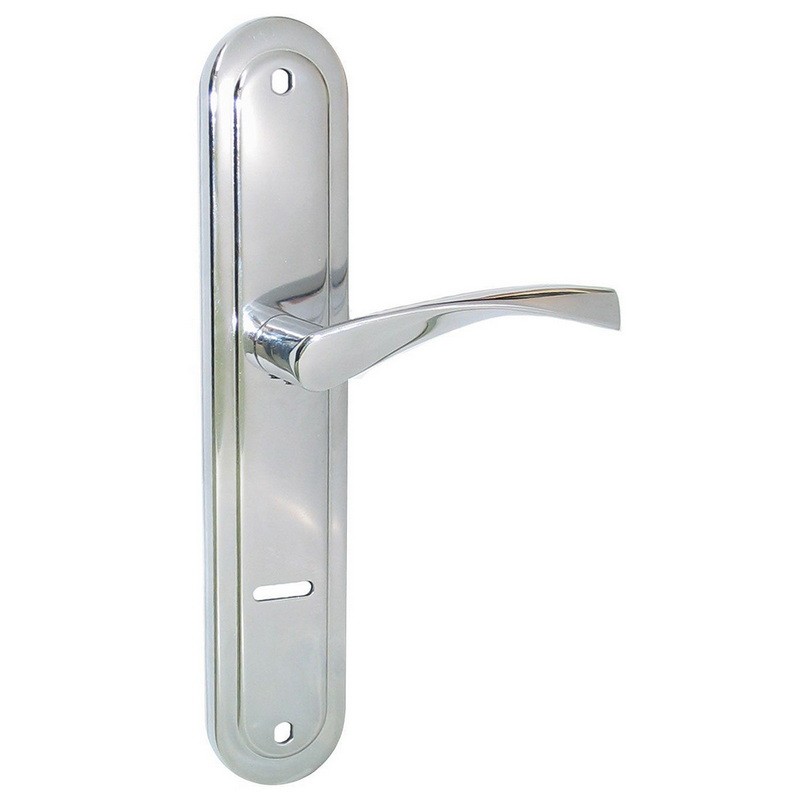Ручки для металевих дверей 85-112 key (для замка 252RL) CP (полірований хром)