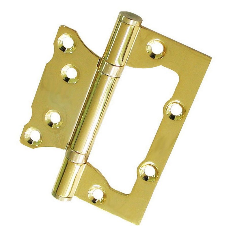 Петли дверные накладные USK 100*75*2.5-2BB 38 мм PB (полированная латунь)