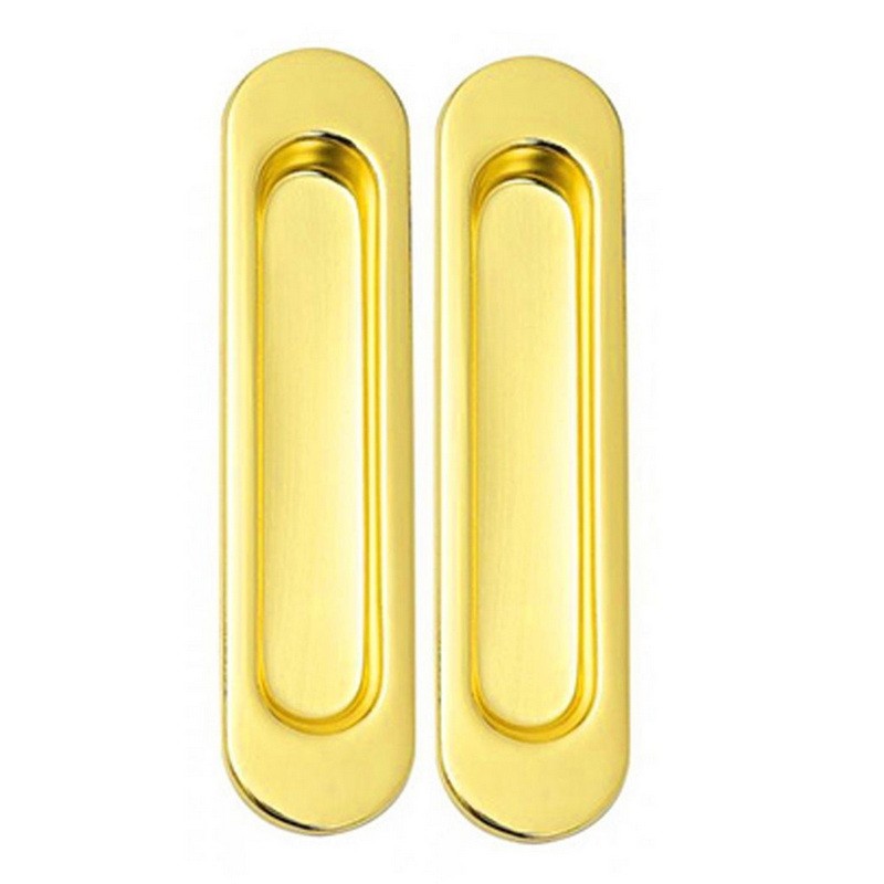 Ручки для раздвижной двери без замка I-05 PB (полированная латунь)