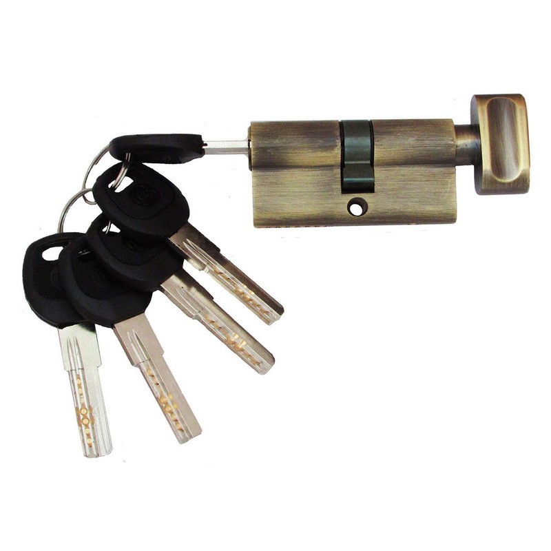 Цилиндр замка USK B-60 (30*30) k/thumb перфорированый ключ AB (старая бронза)