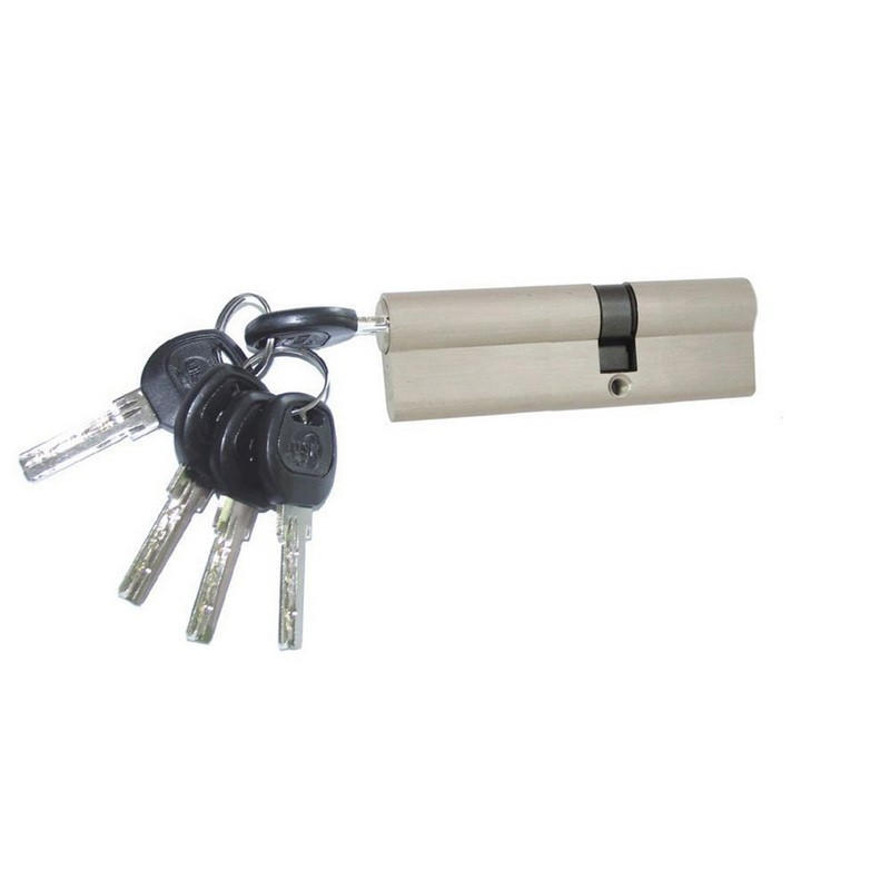 Цилиндр замка USK B-80 (50*30) k/k перфорированый ключ BN (шлифованный никель)