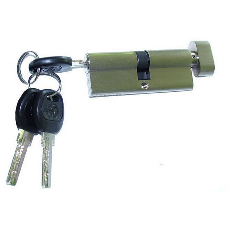 Цилиндр замка USK B-80 (50*30) k/thumb перфорированый ключ BN (шлифованный никель)