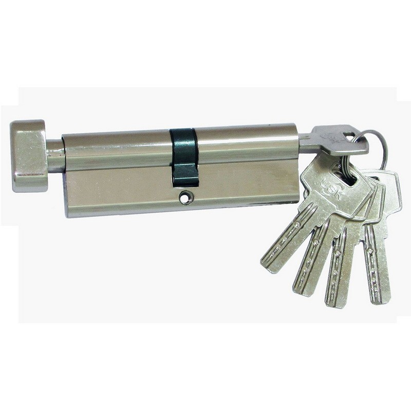 Цилиндр замка USK ZCi-90 (45*45) k/thumb перфорированый ключ NP (полированный никель)