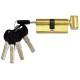 Цилиндр замка USK ZC-60 (30*30) k/thumb перфорированый ключ PB (полированная латунь)
