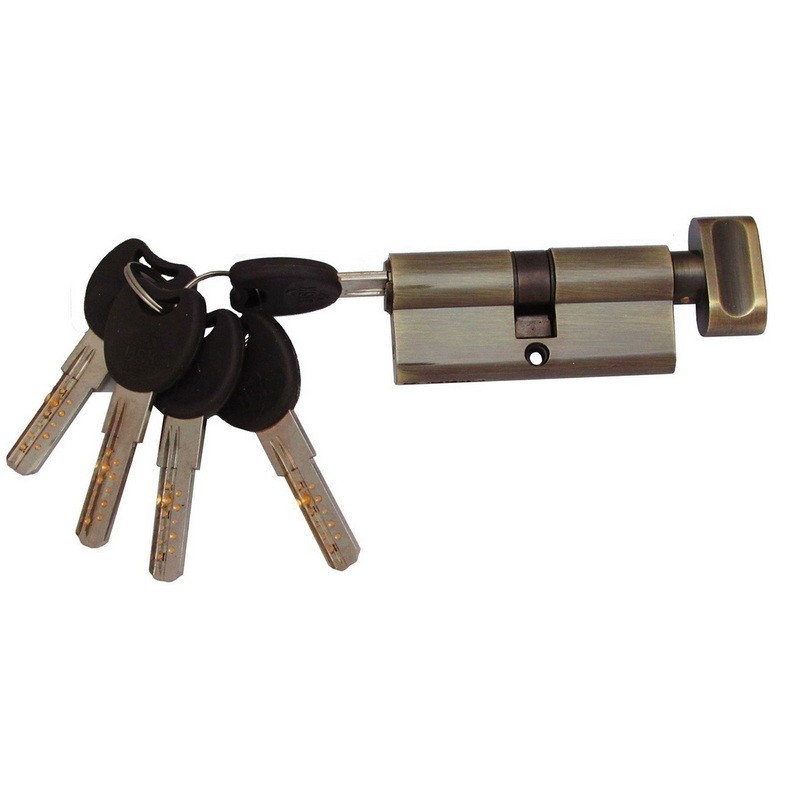 Цилиндр замка USK ZC-70 (35*35) k/thumb перфорированый ключ AB (старая бронза)