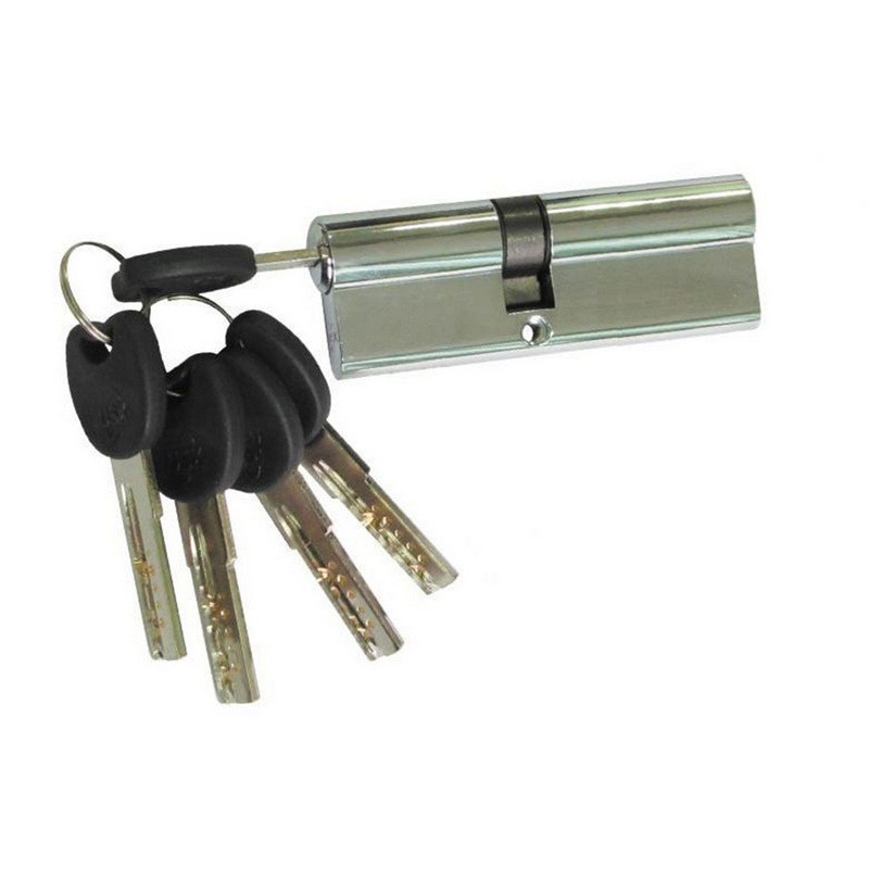 Цилиндр замка USK ZC-90 (45*45) k/k перфорированый ключ NP (полированный никель)