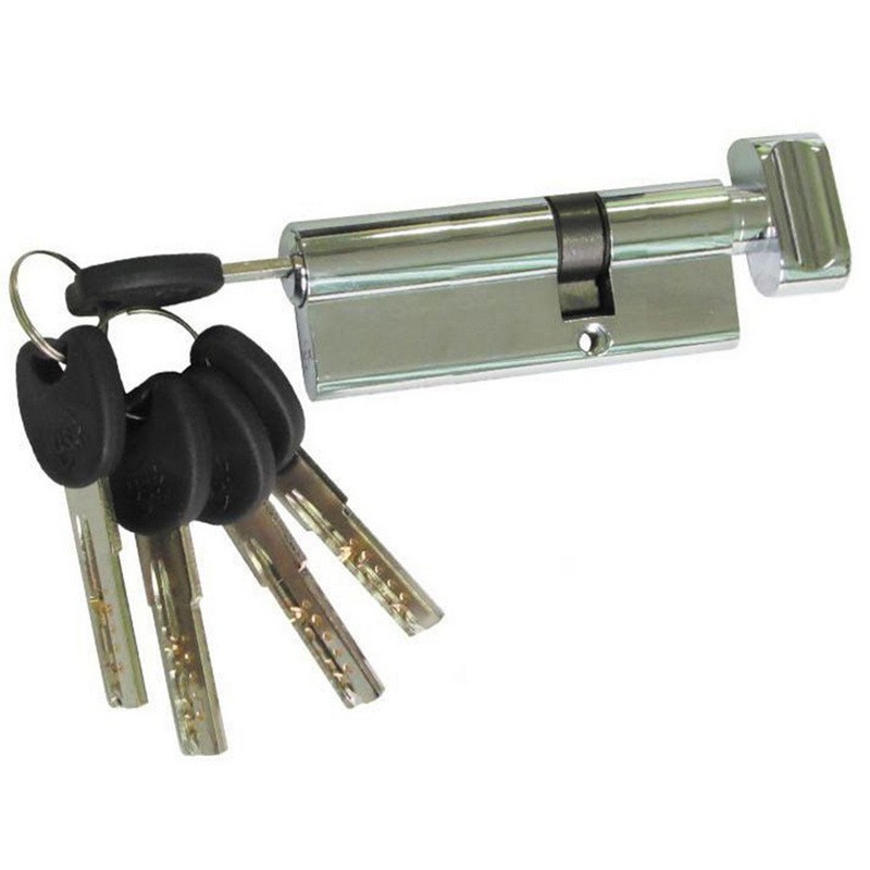 Цилиндр замка USK ZC-90 (55*35) k/thumb перфорированый ключ NP (полированный никель)