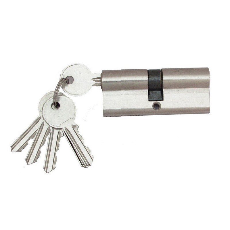 Цилиндр замка USK AL-60 (30*30) k/k английский ключ CP (полированный хром)