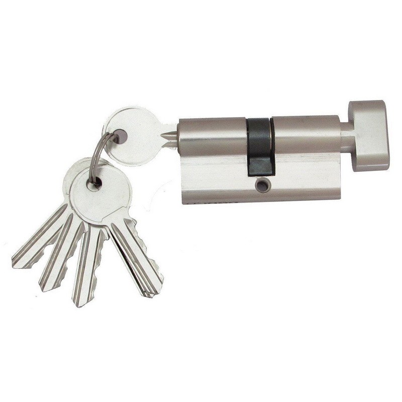 Цилиндр замка USK AL-70 (35*35) k/thumb английский ключ CP (полированный хром)